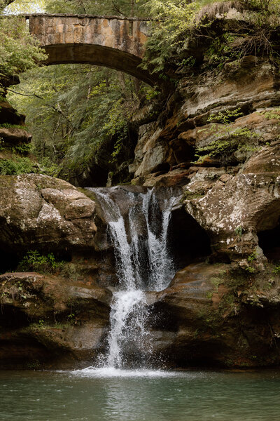 Upper falls at Old Man's Cave in Hocking Hills State Park.