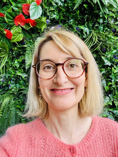 Gros plan sur une bibliothèque de livres avec des plantes