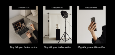 3 column Showit Blog Post Layout