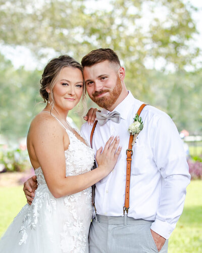 Bride and Groom after the first look in Arkansas.