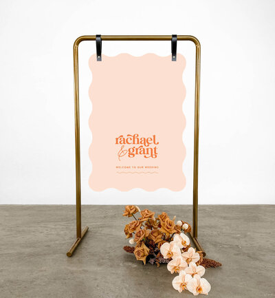 Big Love wave A1 Sign in peach and tangerine by State of Elliott