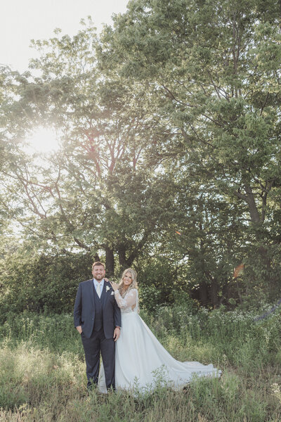 Wedding Day Bride and Groom portrait The Haven Event Venue Kansas