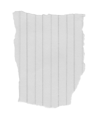 a piece of white lined paper