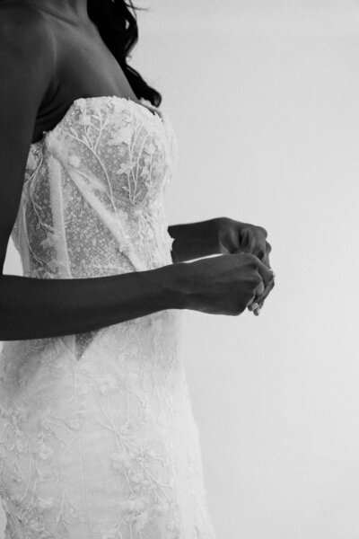 Mother of bride puts in veil at Glen Foerd Estate in Philadelphia, PA
