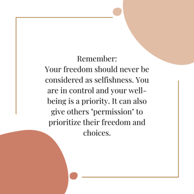 Friday memo Your freedom should never be considered as selfishness.