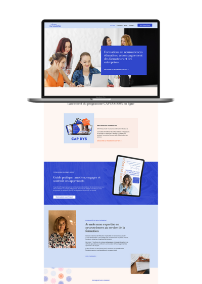 Site internet réalisé par Sagittae Design pour le client Vivre de la Formation