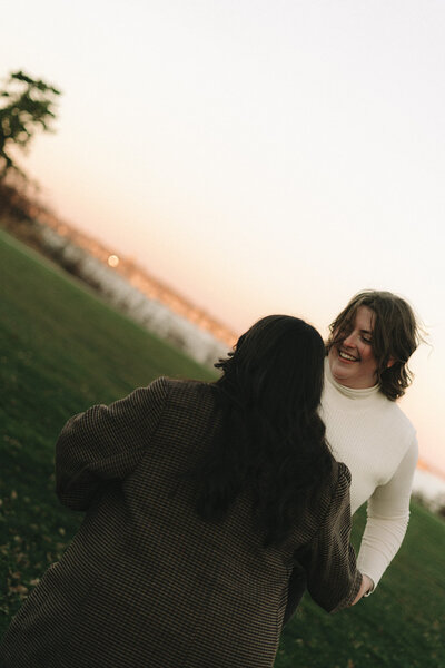 Couple laughing