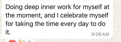 testimonial screenshot of mastermind coaching program