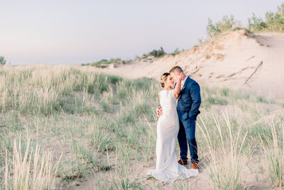 beach dune wedding in glen arbor michigan