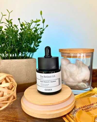 COSRX Korean Beauty retinol oil is a powerful anti-aging product with vitamin E and squalane