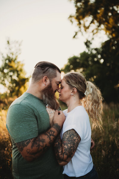 Cedar Springs Michigan summer farm couple photo session