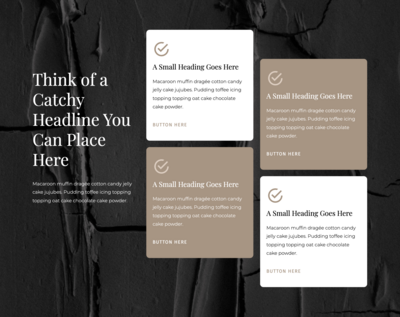 Information points layout for Showit website