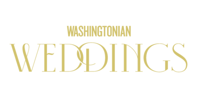 Logo of the wedding portal washingtonian weddings, gold version.