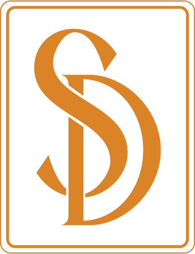 Custom illustration of badge for Sassy Diva Designs in gold
