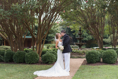 Annapolis Naval Academy wedding photo in Superintendent's Garden by Maryland photographer, Christa Rae Photography