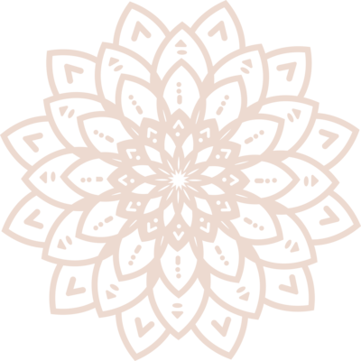 A light pink mandala over a rose colored background