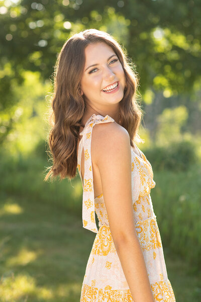 Modern senior portrait of a Northville high school student, captured in a scenic outdoor location in Ann Arbor.
