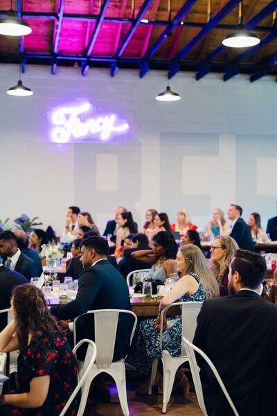 reception with guests taken by frederick md wedding photographers Nicole Simensky