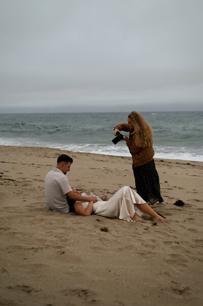 northern california wedding photographer posing with her camera