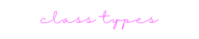 class types in cursive text