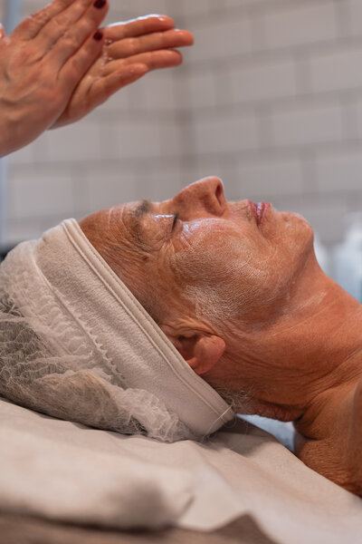 photo of woman getting facial at dublin salon