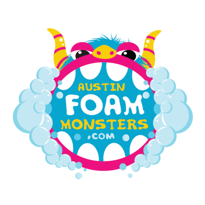 Super fun cute foamy monster logo