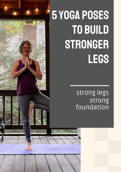 thumbnail of page of free guide, 5 Yoga Poses to Build Stronger Legs