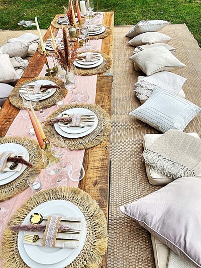Hire a luxury picnic, a ready-made boho wedding or a pre-designed boho party in Berkshire