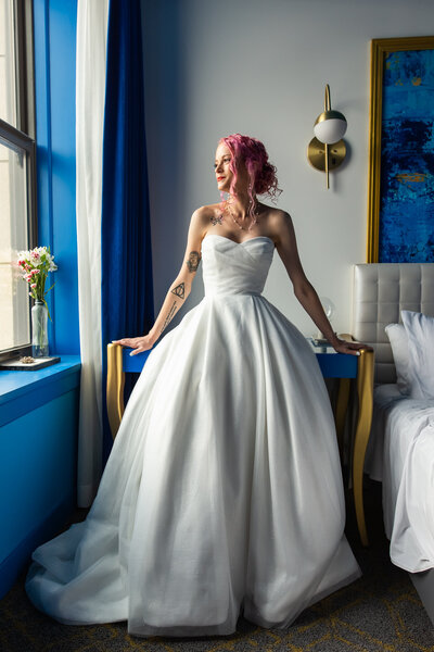 Photo of a bride at her Angad Arts Hotel Wedding
