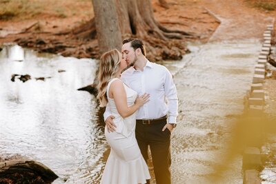 Romantic engagement session during sunset at Cibolo Nature Center by Lois M Photography