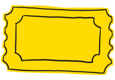 bright yellow ticket frame