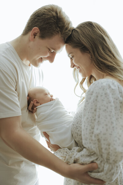 New Parents Newborn Session Asheville Family Photographer