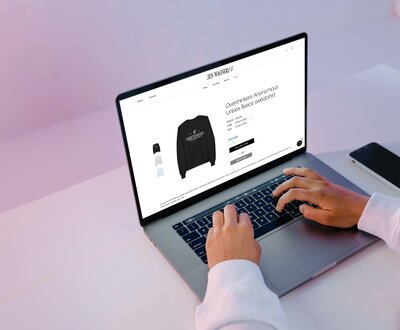 Showit website design with shop for merch