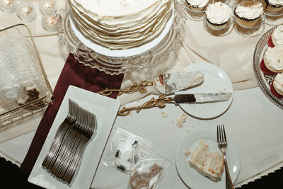 Detail photos of wedding cake at Wedding at the Bessborough Hotel in Downtown Saskatoon.