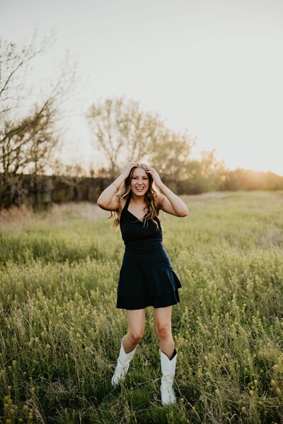 happy smiling senior, senior photographer in amarillo texas