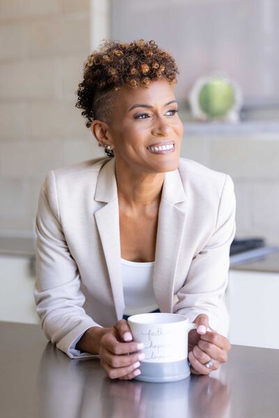 Elegant personal branding photoshoot featuring a beautiful client, captured for professional brand photography