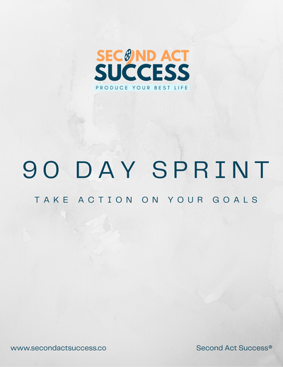 90-Day Sprint free Business Planner by business coach Shannon Russell of Second Act Success.