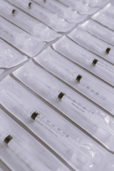 IVF medication and syringes used for at-home fertility injections