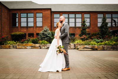 Best Wedding Photography, couple standing together after wedding ceremony