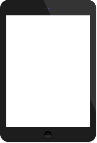 Graphic, image of a black tablet device