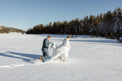 lake tahoe wedding cake topper