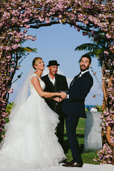 Gorgeous-Bride-Groom-Laughing-Key-Biscayne-Wedding-Ceremony-Ritz-Carlton