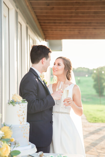 Yellow and blue summer wedding at Flagstone Farm in Tuscaloosa Alabama