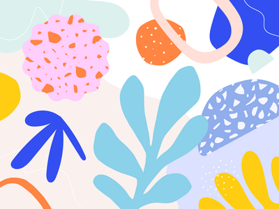 Fun and Colourful Surface Pattern Design with Abstract Shapes - by Crystal Oliver Graphic Designer