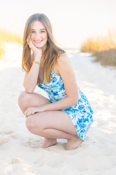 colorful photo on beach of Gulf Shores Orange Beach  girl