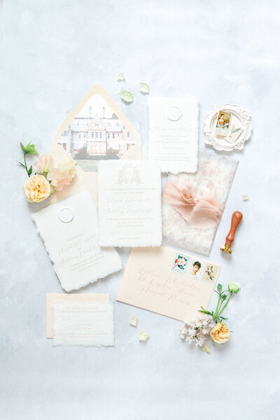 Custom handmade wedding invitations