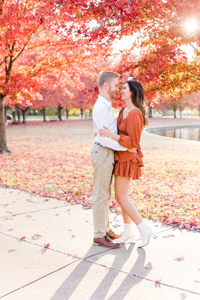 Engagement and wedding photos in St. Louis Missouri at Forest Park