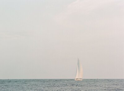 Ocean view at sunset from East Coast wedding ceremony venue