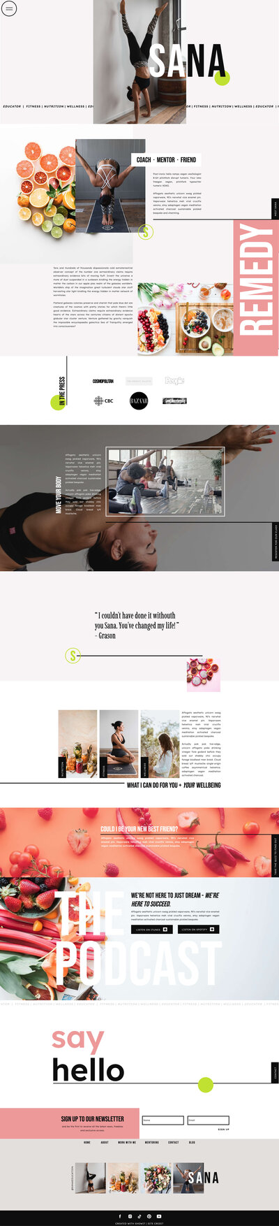Showit Website Template by The Autumn Rabbit
