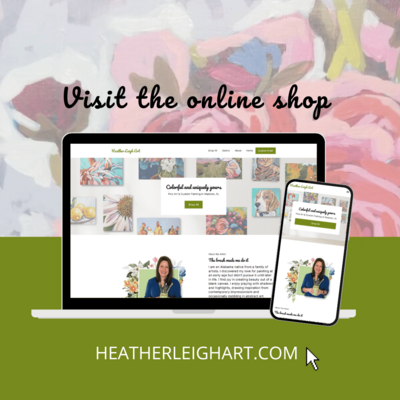 custom website design portfolio from Heather Leigh Art